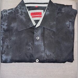 LUCHIANO VISCONTI BLACK Size XL WHITE COTTON